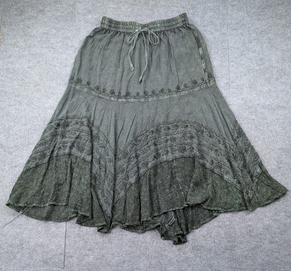 Vintage Midi Skirt Womens One Size Whimsigoth Fairy Grunge 90s Boho Cottage